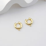 Huggie Hoops Earring Hoop, 18K Gold Plated Leverback Ear Hoops, Gold Earring Making Findings for Jewelry Making D0206