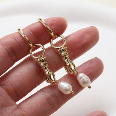 2pcs Hand Connector Charm, 14K Gold/Silver Plated Pendant, Neckalce Bracelet Making Pendant, Jewelry Supply Finding GZ269