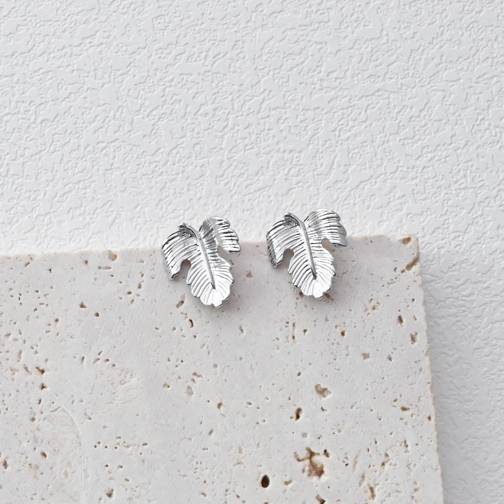 Gold Leaf Earring Post With Loop, S925 Silver Pin, Nickel Free Earrings, Ear Stud Loop, Hypoallergenic Earring Findings D0412