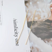 Load image into Gallery viewer, 10pcs Gold Chain Tassel Pendant with Long Bar, 18K Gold Plated Earring Chain Pendant, Earring Findings ZX355