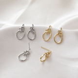 Gold Knot Earring Post, S925 Silver Ear Pin, Nickel Free Earrings, 18K Ear Stud Loop, Tie The Knot Earring Findings BB097-D0387