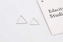 تحميل الصورة إلى عارض المعرض، 10 قطع مثلثات، قلادة مخرمة، سحر مثلث مطلي بالذهب/الفضة عيار 18 قيراطًا، قلادة BY021-ZX7041