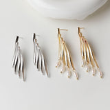 Twisted Fan-Shaped Earrings, 14K Gold Plated Sector Earring Post with Loop, Earring Findings, Handmade Earring Supplies GZ744