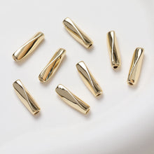 Load image into Gallery viewer, Tube Beads, Spacer Beads, 17mm, 14K Gold/Silver Plated, Bracelet Necklace Making Jewelry Finding GZ260