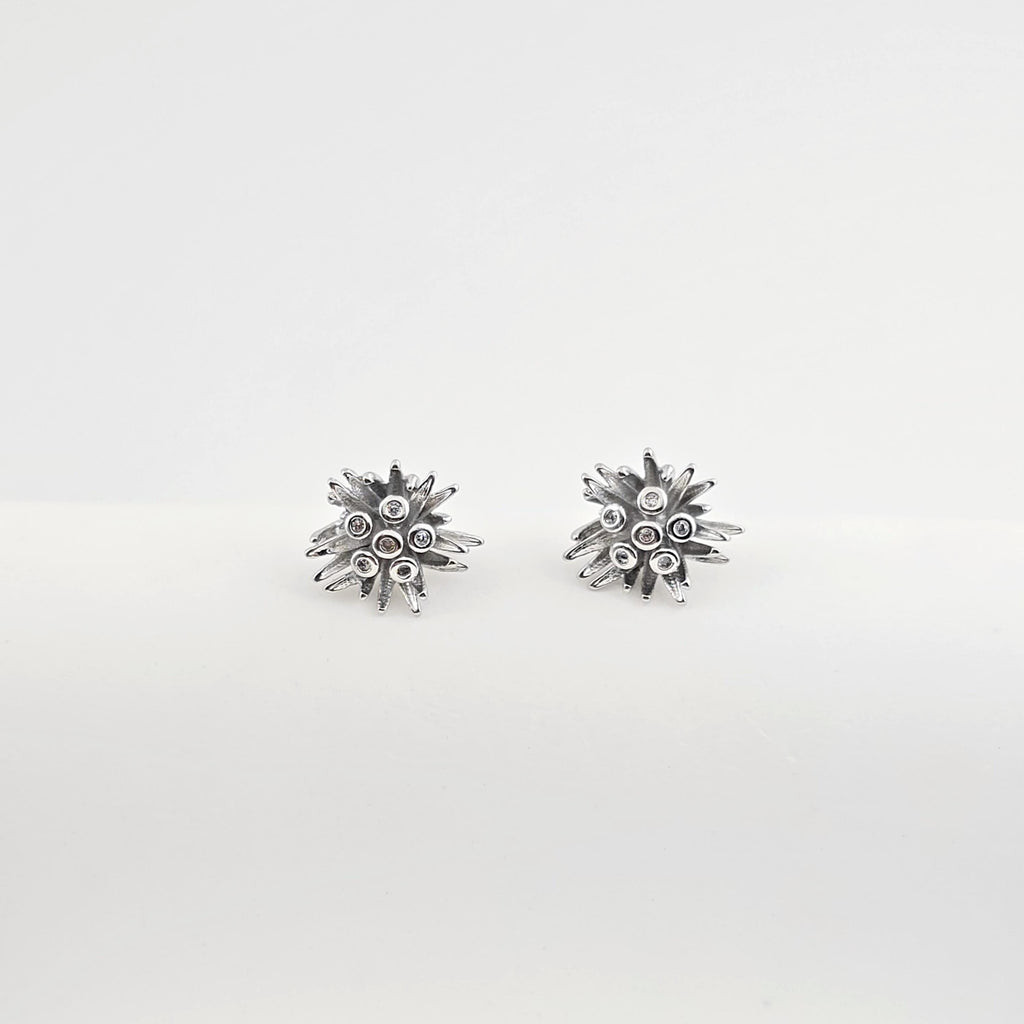 Flower Earring Post with Loop, S925 Silver Pin, 18K Real Gold Plated Brass Stud Earring With Loop, Nickel Free, Earring Finding ZX265