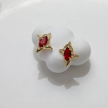 تحميل الصورة إلى عارض المعرض، قرط أذن غير منتظم من الزركونيا، ذهب/فضة عيار 14 قيراط، أقراط فضة S925 خالية من النيكل، على شكل عين مع حلقة GZ115