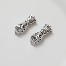 Load image into Gallery viewer, 2pcs Hand Connector Charm, 14K Gold/Silver Plated Pendant, Neckalce Bracelet Making Pendant, Jewelry Supply Finding GZ269