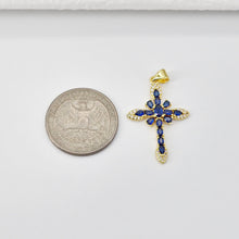 Load image into Gallery viewer, Cross Charms, CZ Pave Cross Pendant, Multiple Cross Styles, 18K Gold Plated Brass, Necklace Making Charms, Jewelry Findings S20700