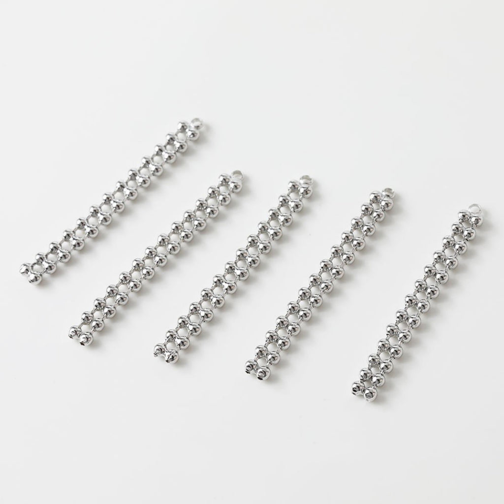 Gold Beads Chain Tassel Pendant, Beads Chain Charm, 18K Gold Plated Earring Chain Pendant, Earring Findings GZ173