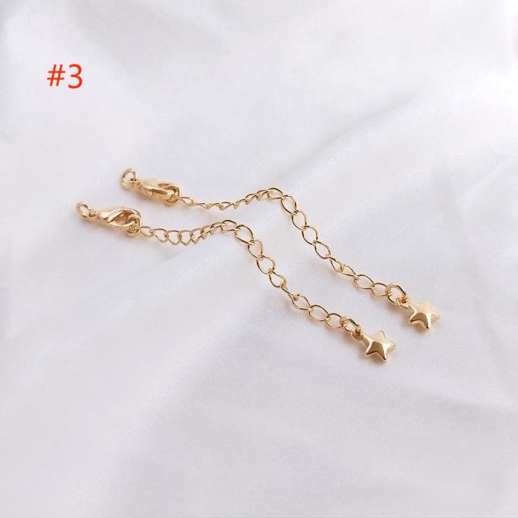 10PCS Extender Chain with Lobster Claw Clasps 65mm, 14K Gold Plated Necklace Bracelet Making Findings YY005