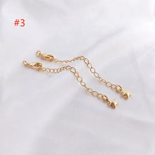Load image into Gallery viewer, 10PCS Extender Chain with Lobster Claw Clasps 65mm, 14K Gold Plated Necklace Bracelet Making Findings YY005