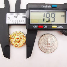 Load image into Gallery viewer, Sun Charm, Hammered Round Pendant, 18K Gold Plated, 20mm, Necklace Making Charm, Jewelry Findings S110