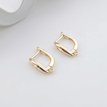 Load image into Gallery viewer, Gold Plated U Shape Hoop Earring, Huggie Hoops Earring Parts, U shape Hoop earring  for Jewelry Making ZX324