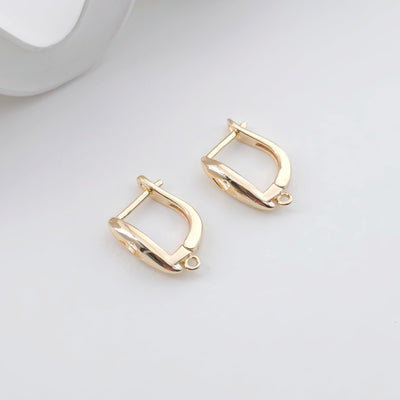Gold Plated U Shape Hoop Earring, Huggie Hoops Earring Parts, U shape Hoop earring  for Jewelry Making ZX324