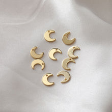تحميل الصورة إلى عارض المعرض، 10 قطع من حُلي القمر الصغيرة، 9 مم، مطلية بالذهب عيار 14 قيراطًا، حُلي الهلال، قلادة القمر، حُلي القلائد، قطع المجوهرات GZ170