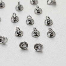 Load image into Gallery viewer, 10pcs Beads Caps with holes, Bead Cones, 18K Gold Plated, With Loop, 4.3*4.3mm, Pearl Bead Caps, Jewelry Making GE111