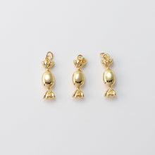 Load image into Gallery viewer, Gold Candy Charm, Candy Pendant, 18K Gold Plated, 25*7mm, Necklace Making Charm, Jewelry Findings S20825