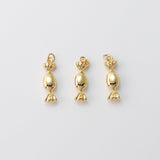 Gold Candy Charm, Candy Pendant, 18K Gold Plated, 25*7mm, Necklace Making Charm, Jewelry Findings S20825