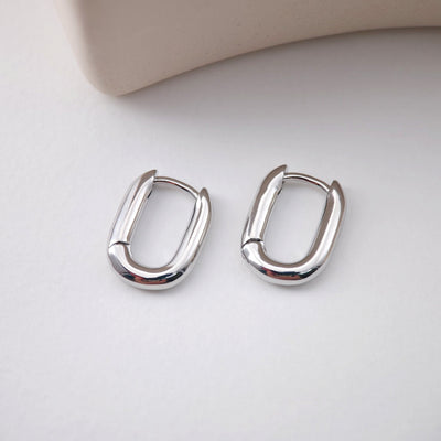 Gold U Shape Hoop Earring, 15.7*12mm, 18K Gold Plated Leverback Earrings, Huggie Hoops Earring D0122