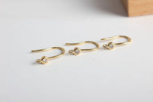 Load image into Gallery viewer, 18K Gold Plated Ear Wires, Cubic Pave Earring Hooks, Nickel Free, Fish Hooks, Ear Wires for Jewelry Making GZ155-ZX7033