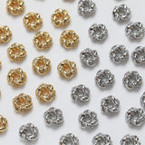 Flat Circle Twist Spacer Beads, CZ Pave Beads, 14K Gold Plated, Dainty Earring Making Beads, Jewelry Finding GZ357