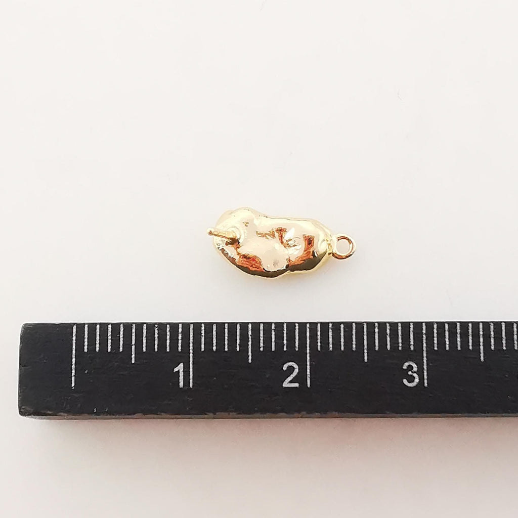 10pcs Gold Stone Earring Post With Loop, S925 Silver Pin Nickel Free Earrings, Ear Stud Loop, Hypoallergenic Earring Findings Z095