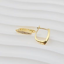 تحميل الصورة إلى عارض المعرض، قرط حلقي مطلي بالذهب عيار 18 قيراطًا على شكل حرف U، أجزاء قرط حلقي هاجي، ظهر رافعة، 17.6*12 مم، قرط حلقي لصنع المجوهرات D0271