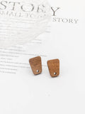 4PCS Wood Earrings,  Trapezium Wooden Earrings for women, Reclaimed Walnut Wood, Nickel Free, Geometric Statement Earrings Finding JT943