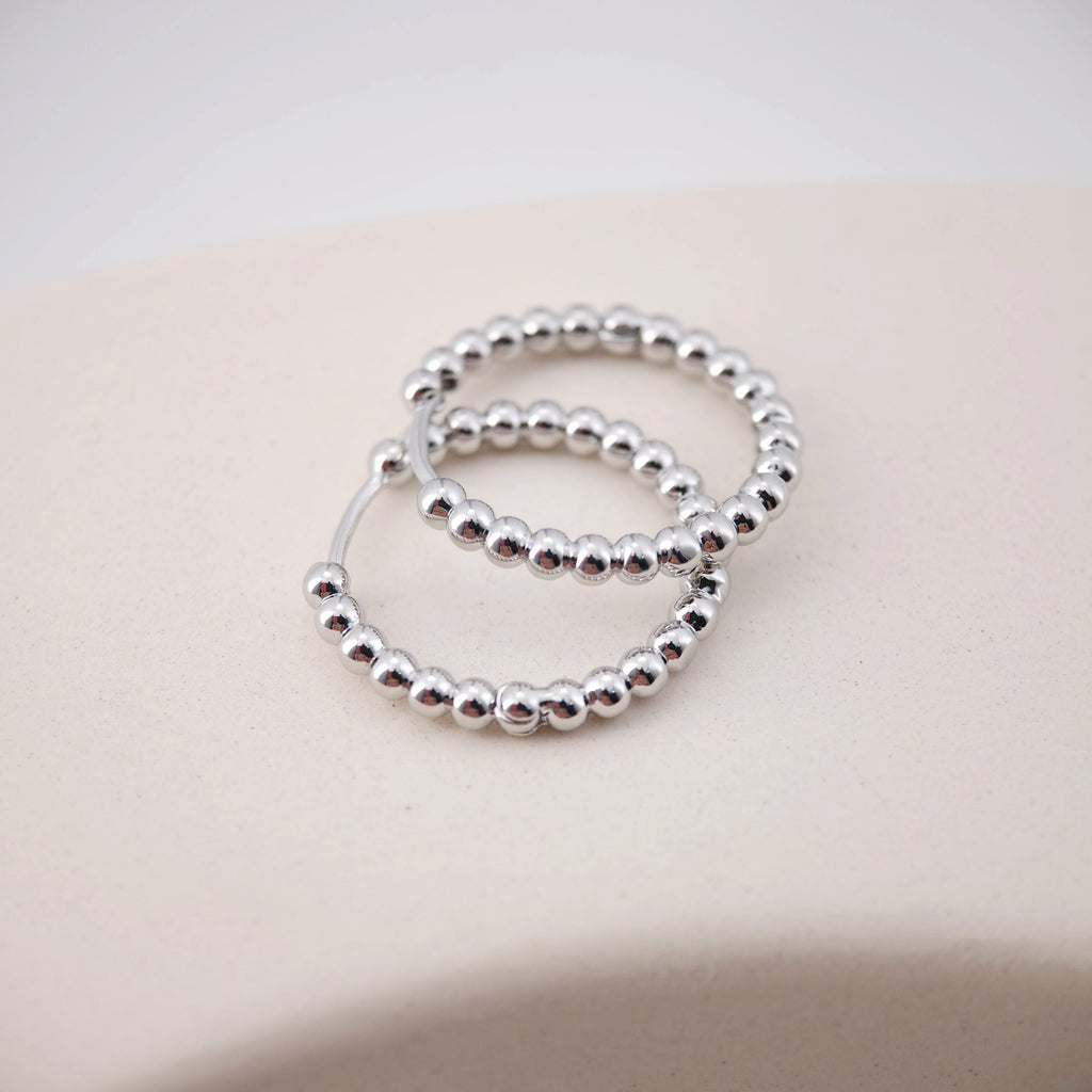 قرط حلقي من خرز دائري مطلي بالذهب عيار 18 قيراطًا، أجزاء قرط حلقي هاجي، حلقات أذن زنبركية، 22.3*23.3 مم، أقراط حلقية D0124