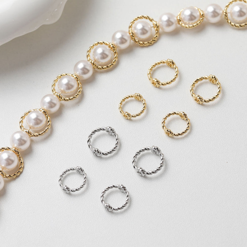 14K Gold Plated Ring Connector, Ring Beads, Ring Pendant, Jewellery Making Findings GT049