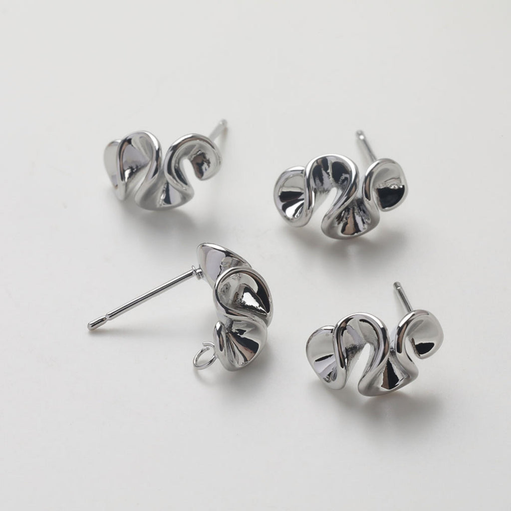 أقراط على شكل شريط مع حلقة، ذهب عيار 14 قيراط، فضة S925، أقراط خالية من النيكل، أقراط أذن مضادة للحساسية، GZ758