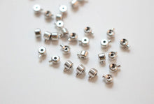 Load image into Gallery viewer, 20pcs 18K Gold Plated Crimp End Beads, Cord ends, Bead Ends 3.2mm, hole 1mm, Jewellery Making Findings ZZ005-ZX7049