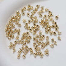 Load image into Gallery viewer, 20pcs 18K Gold Plated Crimp End Beads, Bead Ends 3.3mm, hole 1mm, Jewellery Making Findings GZ366