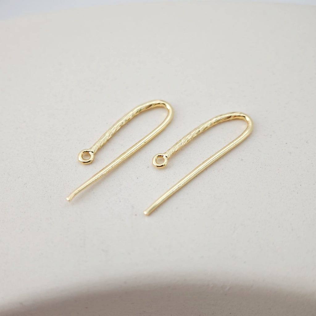 Fish Hooks, 18K Gold Plated Ear Wires, Gold Earring Earring Hooks, Ear Wires for Jewelry Making D0188