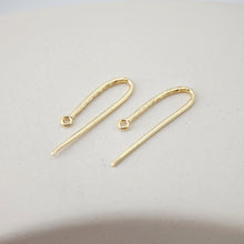 Load image into Gallery viewer, Fish Hooks, 18K Gold Plated Ear Wires, Gold Earring Earring Hooks, Ear Wires for Jewelry Making D0188