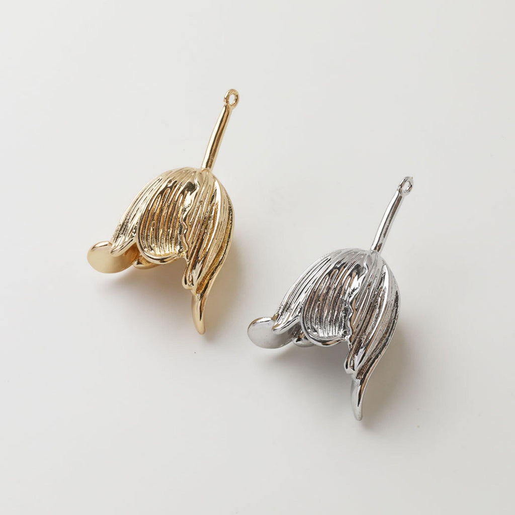 Flower Connector, 14K Gold Plated Flower Connector Charms For Earring Necklace Making, Jewelry Findings GZ748