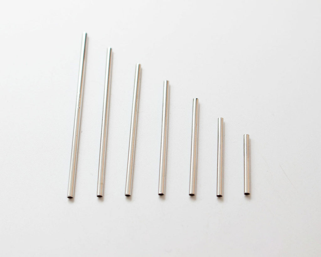 10pcs Tube Spacer Beads, Noodle Tube, 15~45mm, 18K Gold Plated Beads, Bracelet Necklace Making Jewelry Finding GZ182