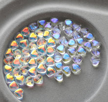 Load image into Gallery viewer, 10pcs Heart Glaze Beads, 7mm, Aurora, Glaze Loose Beads for Jewelry Making, Bracelet DIY Beads Finding GZ089