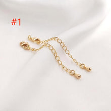 Load image into Gallery viewer, 10PCS Extender Chain with Lobster Claw Clasps 65mm, 14K Gold Plated Necklace Bracelet Making Findings YY005