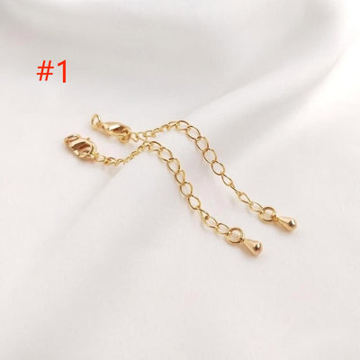 10PCS Extender Chain with Lobster Claw Clasps 65mm, 14K Gold Plated Necklace Bracelet Making Findings YY005