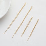 Gold Beads Chain Tassel Pendant, Beads Chain Charm, 18K Gold Plated Earring Chain Pendant, Earring Findings ZZ091
