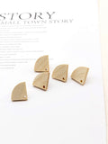 4PCS  Wood Earrings,  FanShaped Wooden Earrings for women,Reclaimed Ash Wood, Nickel Free, Geometric Statement Earrings Finding  JT907