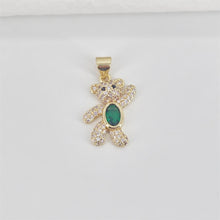 Load image into Gallery viewer, Bear Charm, Pave CZ, 18K Gold Plated Crystal, Teddy Bear Pendant, Rabbit for Jewelry Making S20784