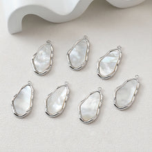 Load image into Gallery viewer, Irregular Shell Pendant, 14K Gold/Silver Plated, Jewelry Making Findings JH013