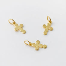 Load image into Gallery viewer, Gold Cross Charms, 18K Gold Plated Religious Charms, Cross Pendant,  Necklace Charms, Jewelry Findings S342