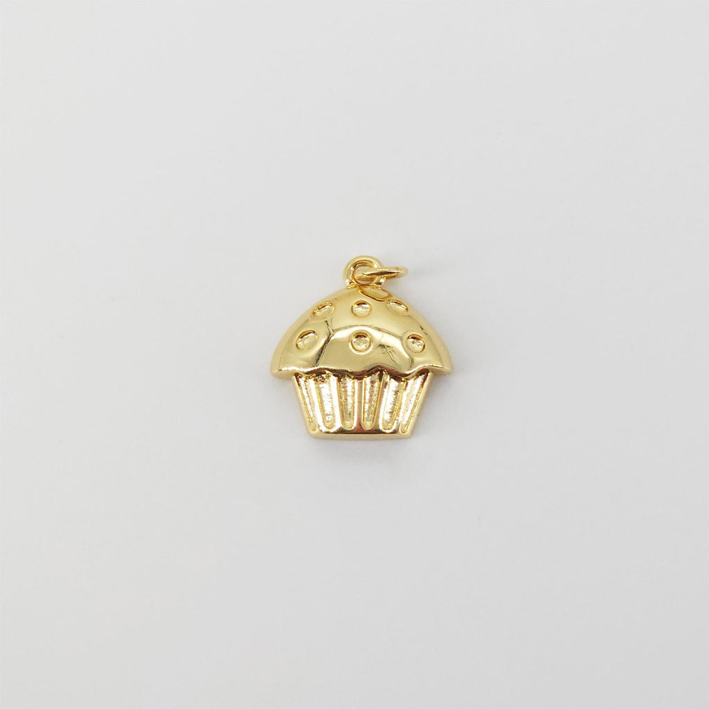 Gold Cake Charm, Tower Pendant, 18K Gold Plated Cubic Micro Pave Charms, Food Charm,  Necklace Pendant, Jewelry Findings S20810