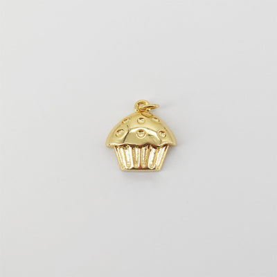 Gold Cake Charm, Tower Pendant, 18K Gold Plated Cubic Micro Pave Charms, Food Charm,  Necklace Pendant, Jewelry Findings S20810