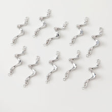 Load image into Gallery viewer, 10pcs Danity Wave Connector with loops,  14K Gold Plated Earring Making Findings, Jewelry Findings JG043