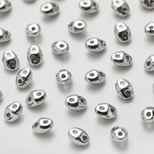 Cargar imagen en el visor de la galería, Cuentas espaciadoras de doble agujero, cuentas en forma de diamante, chapadas en oro, accesorio para hacer pulseras y collares, GZ525
