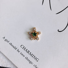 Cargar imagen en el visor de la galería, 10 dijes de estrella diminutos, colgante de estrella cúbica de cristal, conector de estrella, chapado en oro de 18 quilates, dijes para collar, accesorios de joyería MY067-F051